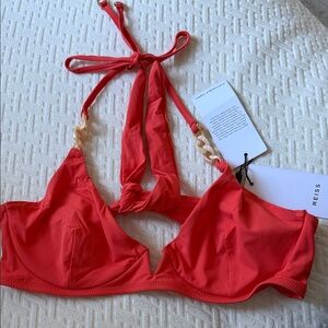 Reiss Coral Halter Bikini Top